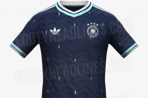 德國隊2026世界杯客場球衣揭曉：深海軍藍搭配白色、薄荷色細節
