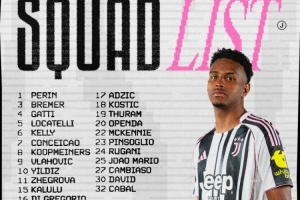 尤文客戰維羅納大名單：DV9領銜鋒線，庫普梅納斯坐鎮中場