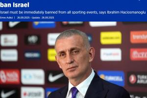 土耳其足協(xié)要求全面禁賽以色列，已致信FIFA、UEFA及全球各足協(xié)