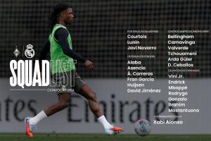 皇馬遠征阿拉木圖名單：姆巴佩、維尼修斯領銜，米利唐因傷缺席