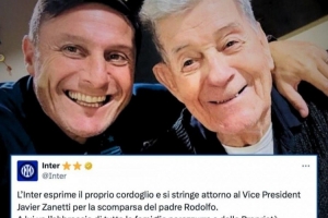 薩內蒂父親去世，國米官方：向薩內蒂致以誠摯的哀悼