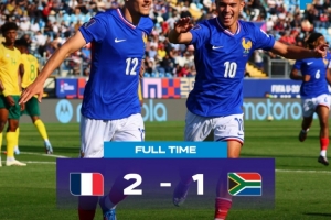 世青賽：法國U20以2-1勝南非U20取開門紅，貝爾蒙特、米沙爾破門