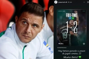 貝蒂斯名宿華金吐槽裁判稱球隊11打13但還是贏了，隨后刪除動態