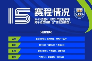 全國(guó)U15青少年籃球聯(lián)賽男子組10月9日在四個(gè)賽區(qū)同時(shí)開(kāi)賽