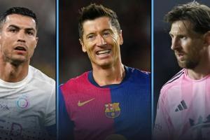 現(xiàn)役射手榜前十：C羅梅西萊萬前三，蘇牙600球第四，內馬爾第10