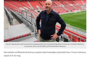 印尼媒體：荷蘭籍教練接手印尼隊概率很大，可以考慮請滕哈赫