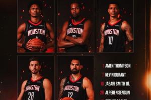 繼續五大！火箭揭幕戰首發：阿門、杜蘭特、小史、申京、亞當斯