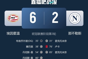 埃因霍溫隊長：這是個美妙的夜晚，我們本可以打進那不勒斯8個球