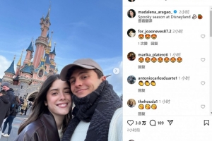 般配！女友社媒曬與內維斯共游迪士尼樂園照片